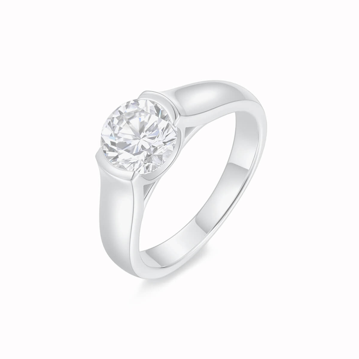Crystal Anniversary Wedding Band